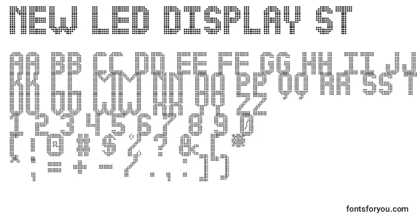 Шрифт NEW LED DISPLAY ST – алфавит, цифры, специальные символы