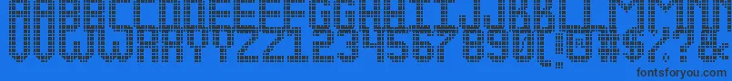 Шрифт NEW LED DISPLAY ST – чёрные шрифты на синем фоне
