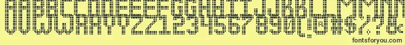 フォントNEW LED DISPLAY ST – 黒い文字の黄色い背景