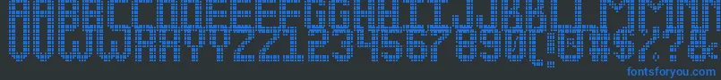 NEW LED DISPLAY ST Font – Blue Fonts on Black Background