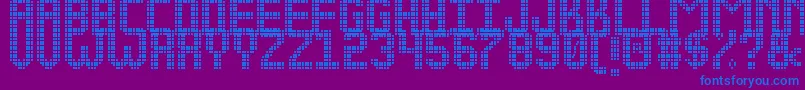 フォントNEW LED DISPLAY ST – 紫色の背景に青い文字