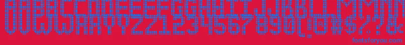 NEW LED DISPLAY ST-fontti – siniset fontit punaisella taustalla