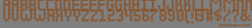 NEW LED DISPLAY ST Font – Brown Fonts on Gray Background