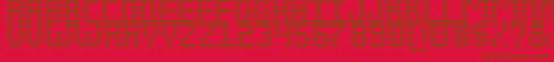フォントNEW LED DISPLAY ST – 赤い背景に茶色の文字