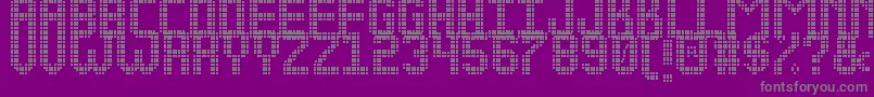 NEW LED DISPLAY ST Font – Gray Fonts on Purple Background