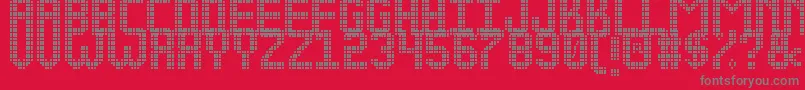 NEW LED DISPLAY ST Font – Gray Fonts on Red Background