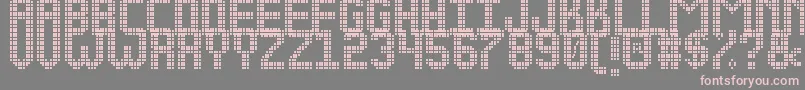 フォントNEW LED DISPLAY ST – 灰色の背景にピンクのフォント
