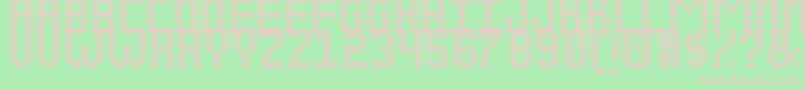 フォントNEW LED DISPLAY ST – 緑の背景にピンクのフォント