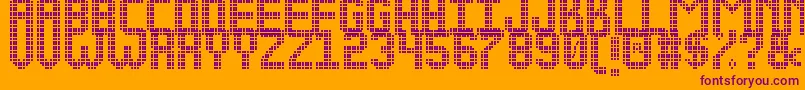 NEW LED DISPLAY ST-Schriftart – Violette Schriften auf orangefarbenem Hintergrund