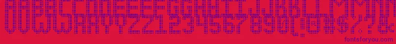 NEW LED DISPLAY ST-Schriftart – Violette Schriften auf rotem Hintergrund