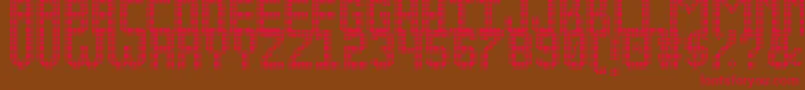 NEW LED DISPLAY ST-fontti – punaiset fontit ruskealla taustalla