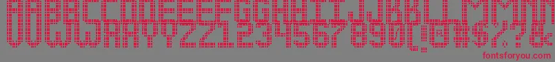 NEW LED DISPLAY ST Font – Red Fonts on Gray Background