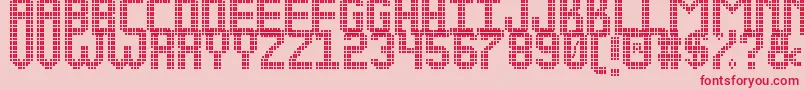 フォントNEW LED DISPLAY ST – ピンクの背景に赤い文字