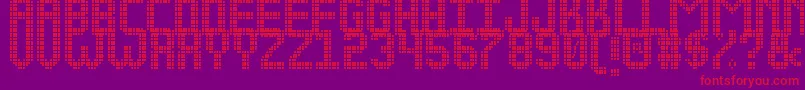 NEW LED DISPLAY ST-Schriftart – Rote Schriften auf violettem Hintergrund
