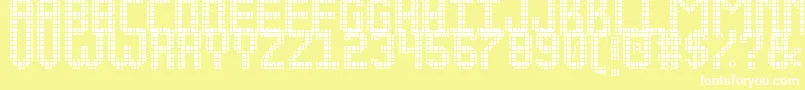フォントNEW LED DISPLAY ST – 黄色い背景に白い文字