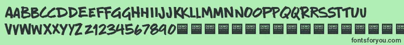 New Rules   Demo Font – Black Fonts on Green Background