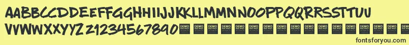 New Rules   Demo Font – Black Fonts on Yellow Background