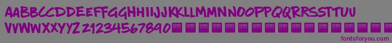 New Rules   Demo Font – Purple Fonts on Gray Background