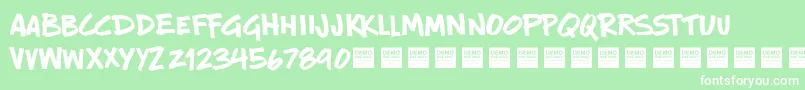 New Rules   Demo Font – White Fonts on Green Background