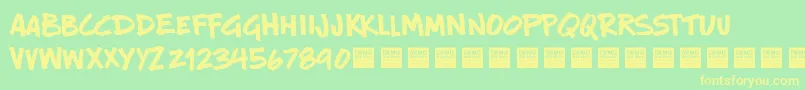 New Rules   Demo Font – Yellow Fonts on Green Background