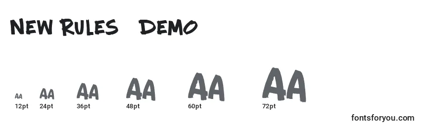 New Rules   Demo Font Sizes