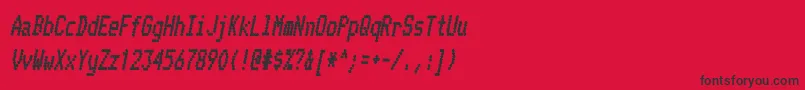 TelidoninkcdhvItalic-Schriftart – Schwarze Schriften auf rotem Hintergrund