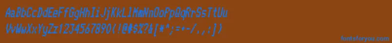 Шрифт TelidoninkcdhvItalic – синие шрифты на коричневом фоне