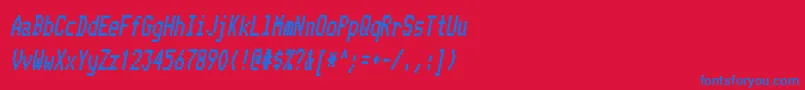 TelidoninkcdhvItalic Font – Blue Fonts on Red Background