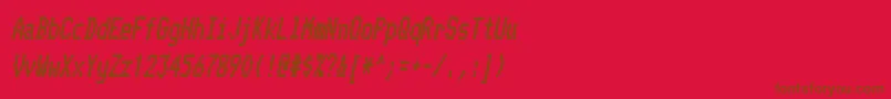 TelidoninkcdhvItalic Font – Brown Fonts on Red Background