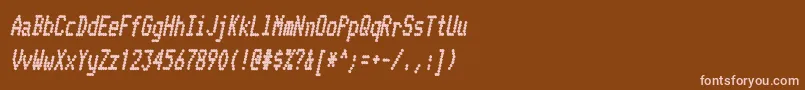 TelidoninkcdhvItalic Font – Pink Fonts on Brown Background