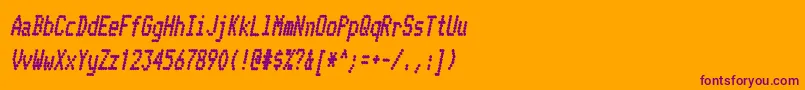TelidoninkcdhvItalic Font – Purple Fonts on Orange Background