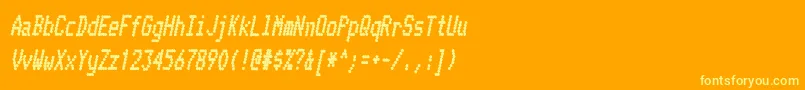 TelidoninkcdhvItalic Font – Yellow Fonts on Orange Background