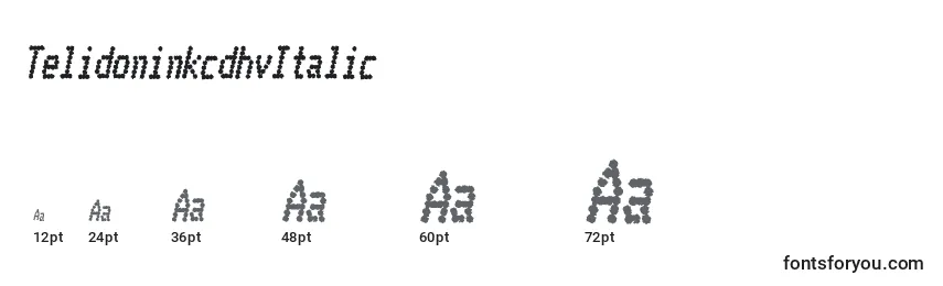 TelidoninkcdhvItalic Font Sizes
