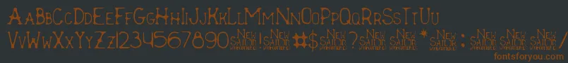 New Sailor Font – Brown Fonts on Black Background