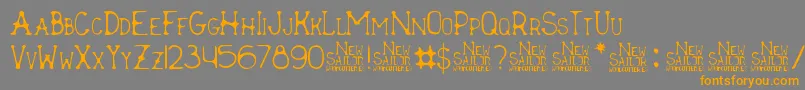 New Sailor Font – Orange Fonts on Gray Background