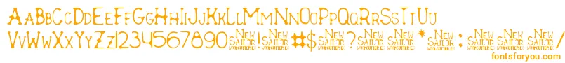 New Sailor Font – Orange Fonts on White Background