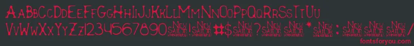 New Sailor Font – Red Fonts on Black Background