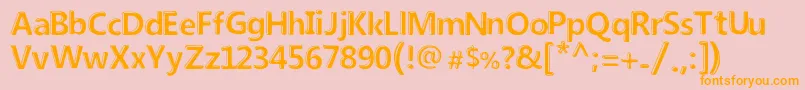 New Society Font – Orange Fonts on Pink Background