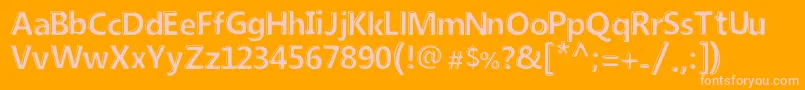 New Society Font – Pink Fonts on Orange Background