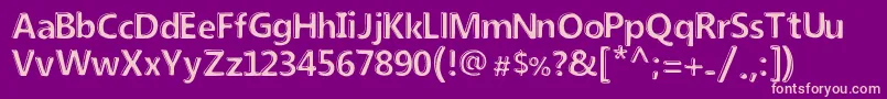 New Society Font – Pink Fonts on Purple Background