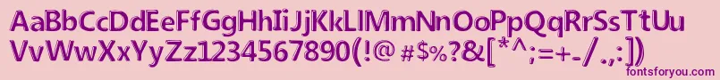 New Society Font – Purple Fonts on Pink Background