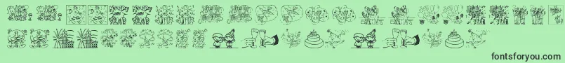 New year Font – Black Fonts on Green Background