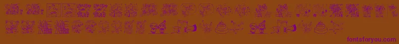 New year Font – Purple Fonts on Brown Background