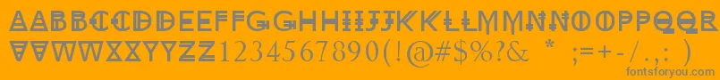 フォントNew York – オレンジの背景に灰色の文字
