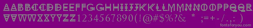 フォントNew York – 紫の背景に灰色の文字