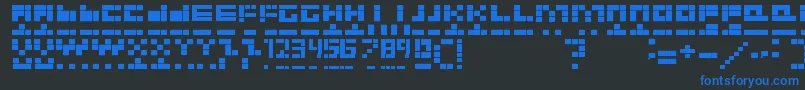 NEW Font – Blue Fonts on Black Background