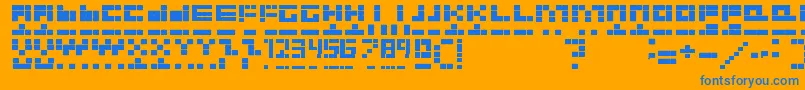 NEW Font – Blue Fonts on Orange Background