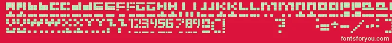 NEW Font – Green Fonts on Red Background