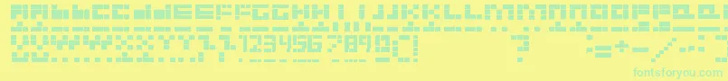 NEW Font – Green Fonts on Yellow Background