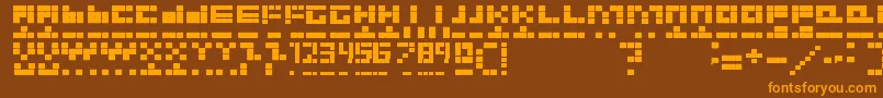 NEW Font – Orange Fonts on Brown Background